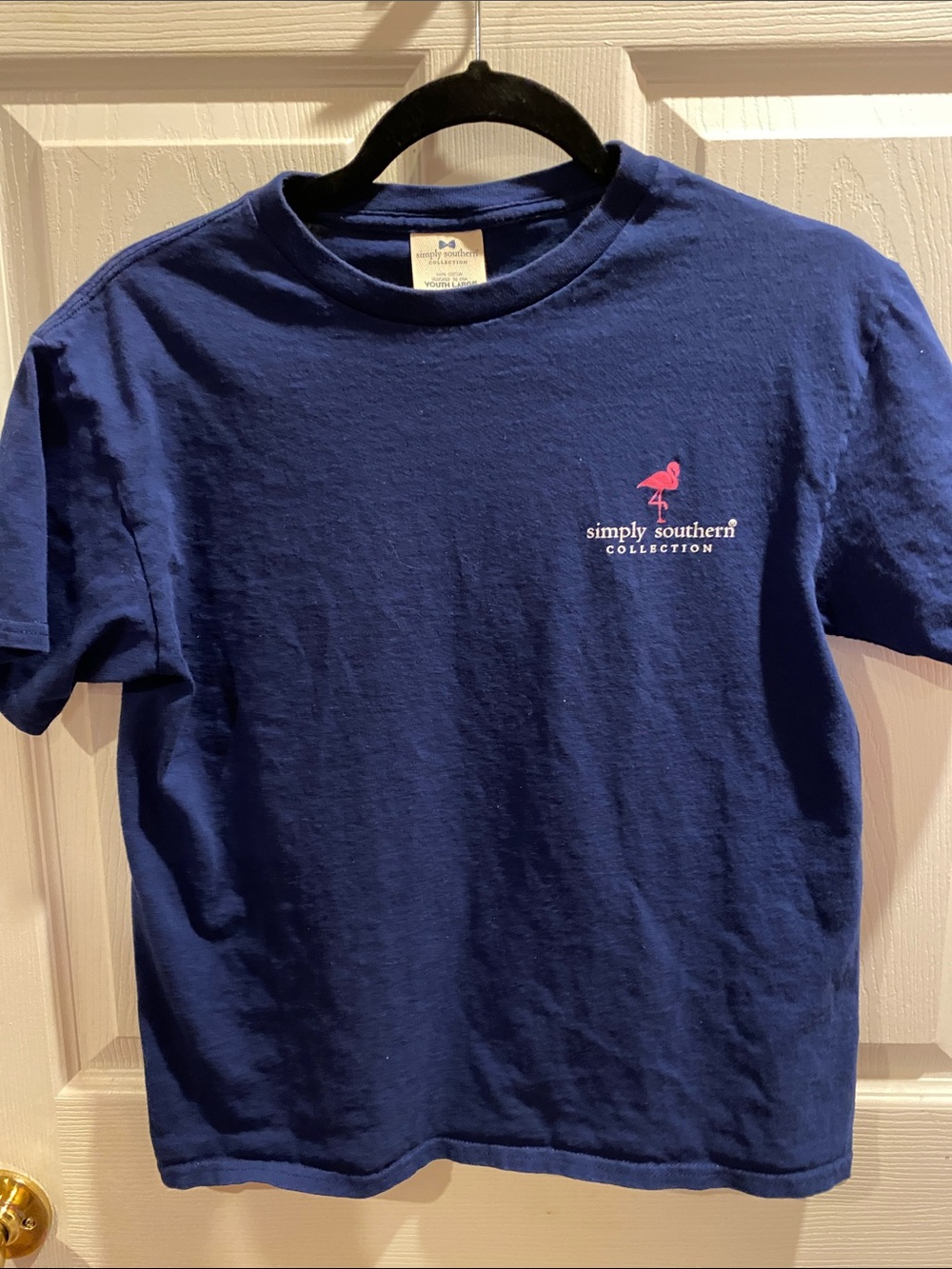 Simply Southern Navy Short-Sleeve Tee with Pink Logo - Men's